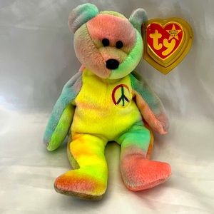 Peace Bear - Beanie Baby with Original Tags